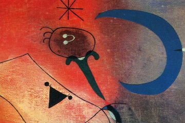 MIró Mujer y pájaro bajo la luz de la luna 1949 mini