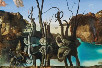 Dalí Cisnes que se reflejan como elefantes 1937 mini