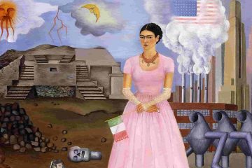Frida Autorretrato en la frontera entre México y Estados Unidos 1932 mini