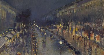 Pissarro Boulevard Montmartre a la noche 1897 mini